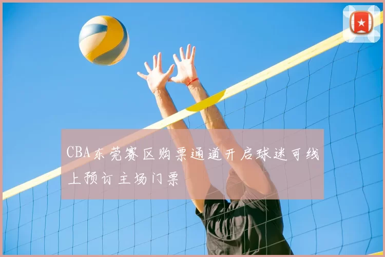 CBA东莞赛区购票通道开启球迷可线上预订主场门票